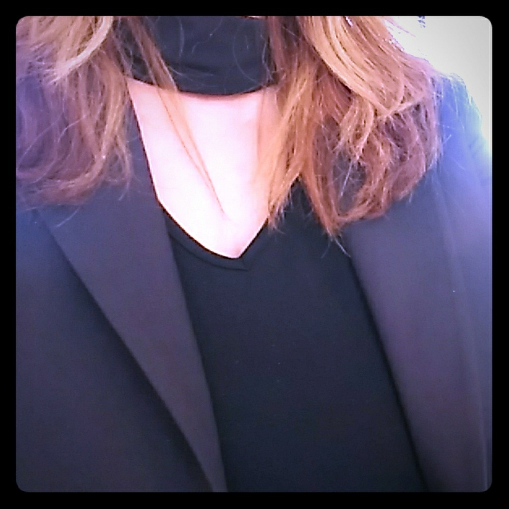 Small spandex dress black with long sleeves.